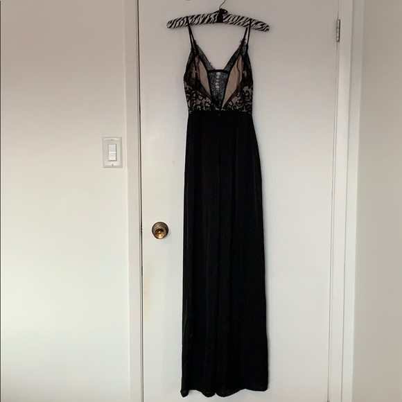 Missguided Lace top wide pant Jumpsuit - Picture 4 of 5